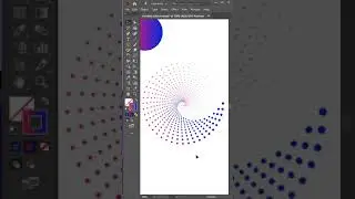 Adobe Illustrator Dotted spiral Tutorial- use transform effect 