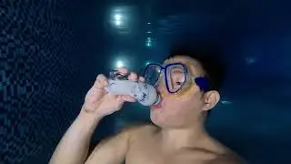 Coconut Juice vs Milkis Milk Yogurt Drink & Burp Underwater