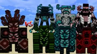 Blood Evil Zorden Remake vs Ultra Warden Plus V3 in Minecraft Mob Battle