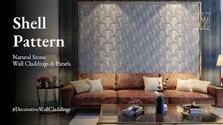Shell Pattern Wall Cladding In Natural Stone | Stone Art By SKL