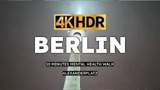 Germany, Berlin - Alexander Platz rainy night walk // 4K HDR ASMR