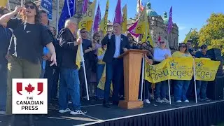 BCGEU President Finch says rally outside legislature &lsquo;is just the beginning.&rsquo;