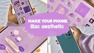 how to have an aesthetic phone lilac theme ✨💜 | samsung galaxy A72