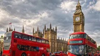 Walking Calmly Through Crowded London 🇬🇧 | Cloudy Winter Walk around Big Ben & London Eye (4K)