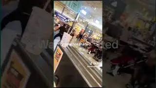 Chaos Erupts: Food Court Fight Caught on Camera#foodcourtfight #publicbrawl #chaos