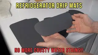 HotLive Refrigerator Drip Tray Catcher for Water Dispenser Cuttable Absorbent Grey Trapezoid (2pcs)