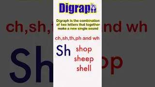 Digraph || consonant digraphs || ch,sh,th,ph & wh #thelearninghubpampamajumdar #shorts #phonics