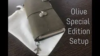 Olive Limited Edition Traveler's Notebook unboxing and setup