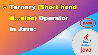 13 Ternary Operator in Java || CodeCelebration