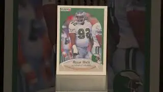 Reggie White Philadelphia Eagles 1990 Fleer football card NFL legend Watch him Sack the quarterback