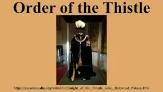 Order of the Thistle