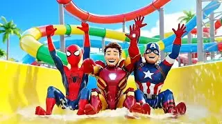 EPIC Superhero Water Slide Challenge | Batman, Spider-Man,  - Live via OneStream Live #onestreamlive