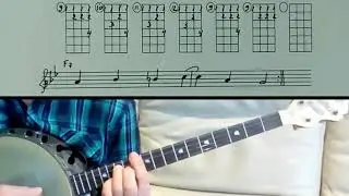 Baby Face (Bb), free tutorial for chord melody solo on tenor banjo (CGda)