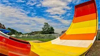 Boomerang-Style Waterslide Ride | Aqua Planet Primorsko