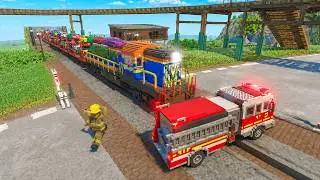 Cars & Trucks Try To Stop Car Train DLC #2 | Teardown Physics