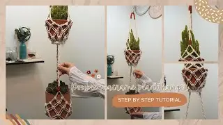 DIY Macrame| How to Make a Double Macrame Plant Hanger Step by StepTutorial for Beginners