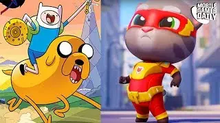 HERO DASH VS SUBWAY SURFERS VS ADVENTURE TIME RUN Gameplay Comparison (iOS Android)