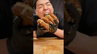 BAYASHI 4 LAYERS OF PATTY😱😳 #mukbang #foodshorts #bayashi #shorts