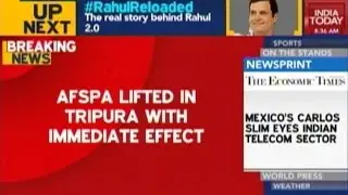 AFSPA Lifted In Tripura With Immediate Effect