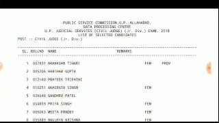 UP pcs-j RESULT OUT 2018