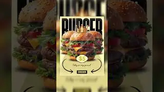 🔥 How to Make Burger Poster Design | Easy Graphic Design Tutorial 2025 #tutorial #ads #foodaddesign