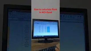 How to calculate Rank in M.s-Excel. Rank formula #computer #information #viral #trending #shorts