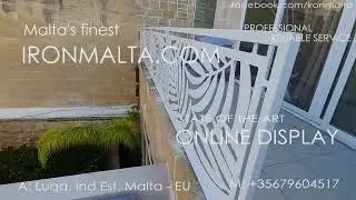 MODERN WHITE PALM VIBE | LASER RAILING IN MALTA EU | FABRICATION  OF PROFESSIONAL METAL STEEL IRON