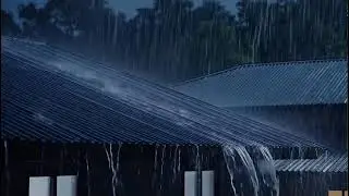 Soothing Heavy Rain Sounds & Light Thunder | Stress Relief ASMR LIVE
