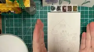 Election Day special! Working on that Baba Yaga Toronto TTC subway station watercolour, as you do