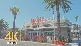 【4K】 Day Walk around Main St Cupertino (No Music Walking Tour)