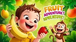 Safari Baby Fruit Adventure 🐵🥭 | Fun Nursery Rhyme for Kids