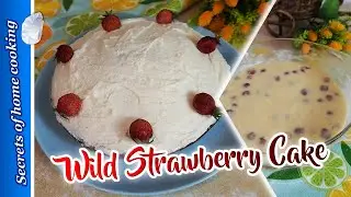 Wild Strawberry Cake with Cream Frosting