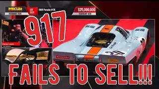 Steve McQueen&rsquo;s Porsche 917 fails to sell! Reserve not met at 25 Million!