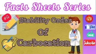 Stability Order of Carbocation || Organic Chemistry || Facts Sheets Series || NEET 2023 & 2024