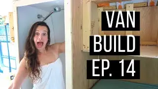 VAN BUILD Ep. 14 | Shower & Counter Top | Adam & Katie Adventures