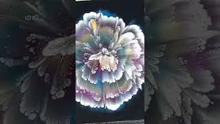 From CIRCLES to FLOWER ~ Easy FLUID ART technique ~ #shorts