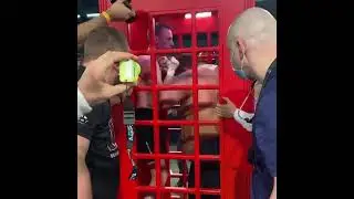 Phone booth boxing