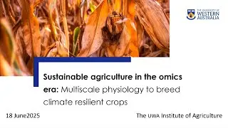 Sustainable agriculture in the omics era: Lecture by Associate Professor Dr Sruthi Narayanan
