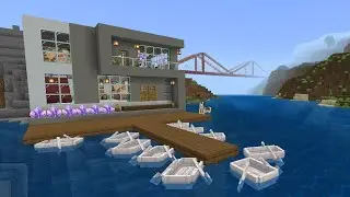 How to Build a Stunning NEW Riverside House Next to River & Bridge in Minecraft! 🌊🏠