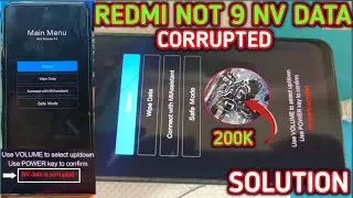 Redmi note 9 (Merlin) nv data is corrupted fix || 200K REGISTER REPLACE@VIKASH TECH MOBILE GURU