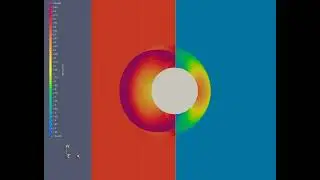 Compressible Fluid Simulation of the Moving 2D Shock Cylinder