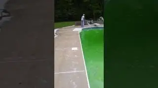 Power washing a pool deck 4 of 4