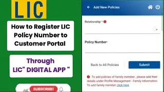 How to Register LIC policyNumber to Customer Portal Through LIC