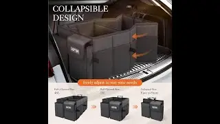 Maximize Car Space with HOTOR's Foldable Trunk Organizer - Durable & Spacious