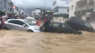 Crazy flood in Tunisia