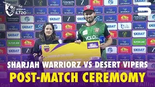 Post-Match Ceremony | Sharjah Warriorz vs Desert Vipers | Match 28 | DP World ILT20 | M3Y1J