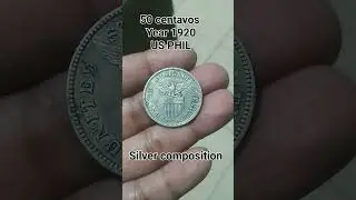 silver coins 50 centavo 1920 semi hard to find #collection #silvercoins #history #philippines #usa