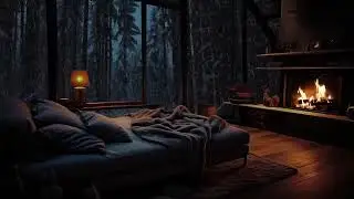 Winter Reading Corner with Falling Snow, Wind & Crackling Fire - Sounds for Read, Relax & Sleep
