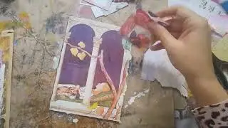#jjmadness  July..Making a fantasy and folklore Junk journal from scrappy bits and bobs! Part 4
