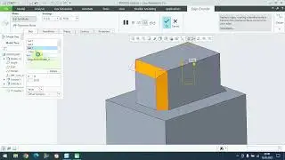 Creo parametric 3B &Ccedil;izim Komutları 2  Chamfer, Round, Variable radius, Auto raund